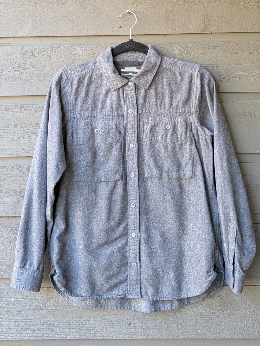 REI Co-Op Wallace Lake Flannel Shirt Charcoal Gray 100% Cotton Women's Small